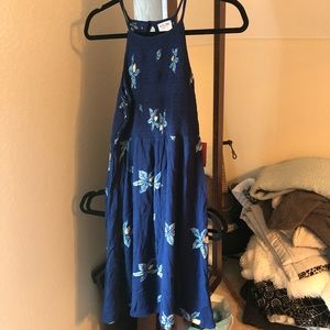 MOSSIMO Blue, Floral, High neck casual dress
